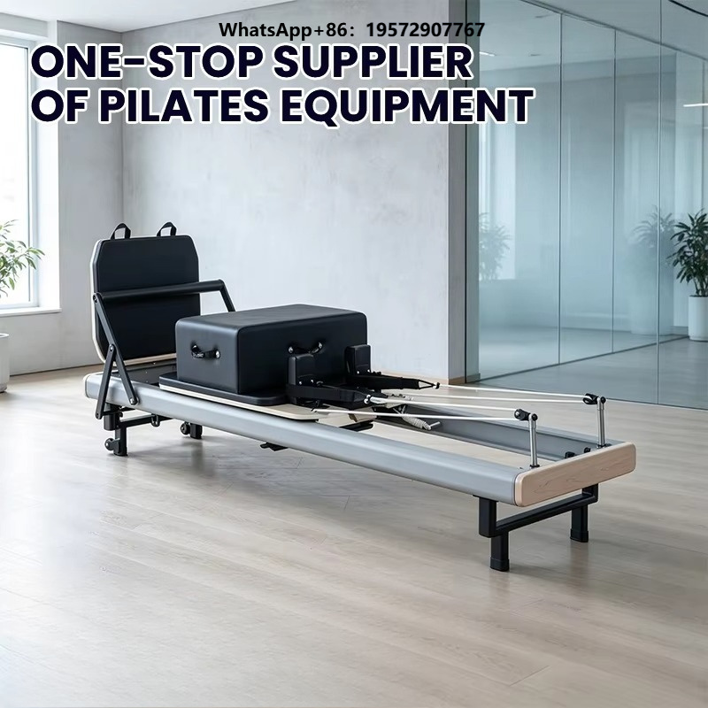 Yoga Fitness Pilates Reformer - Hochwertiges Aluminium-Pilates-Reformer-Bett für Heimfitnessstudios und Yoga-Übungen,