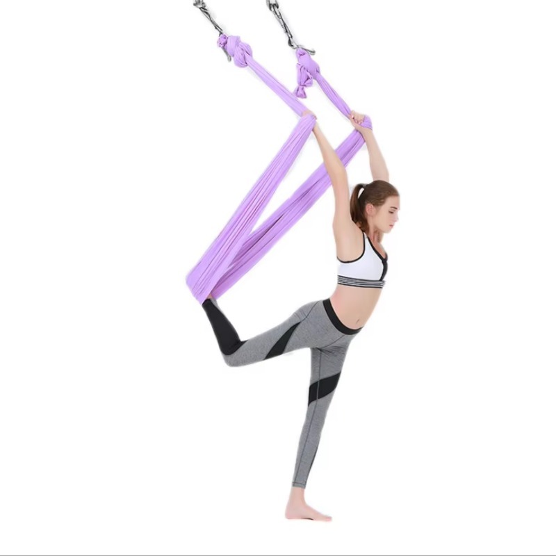 Yoga Swing Aerial - 2,8x5m Professionelle Hochwertige Stretch-Luft-Yoga-Hängematte aus Seide