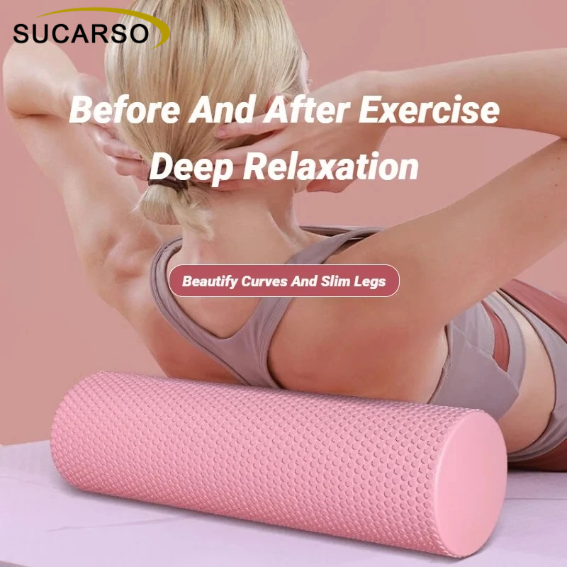 Yoga Fitness Massage - 30x10cm EVA Strukturierter Schaumstoffroller Muskelmassagegerät für