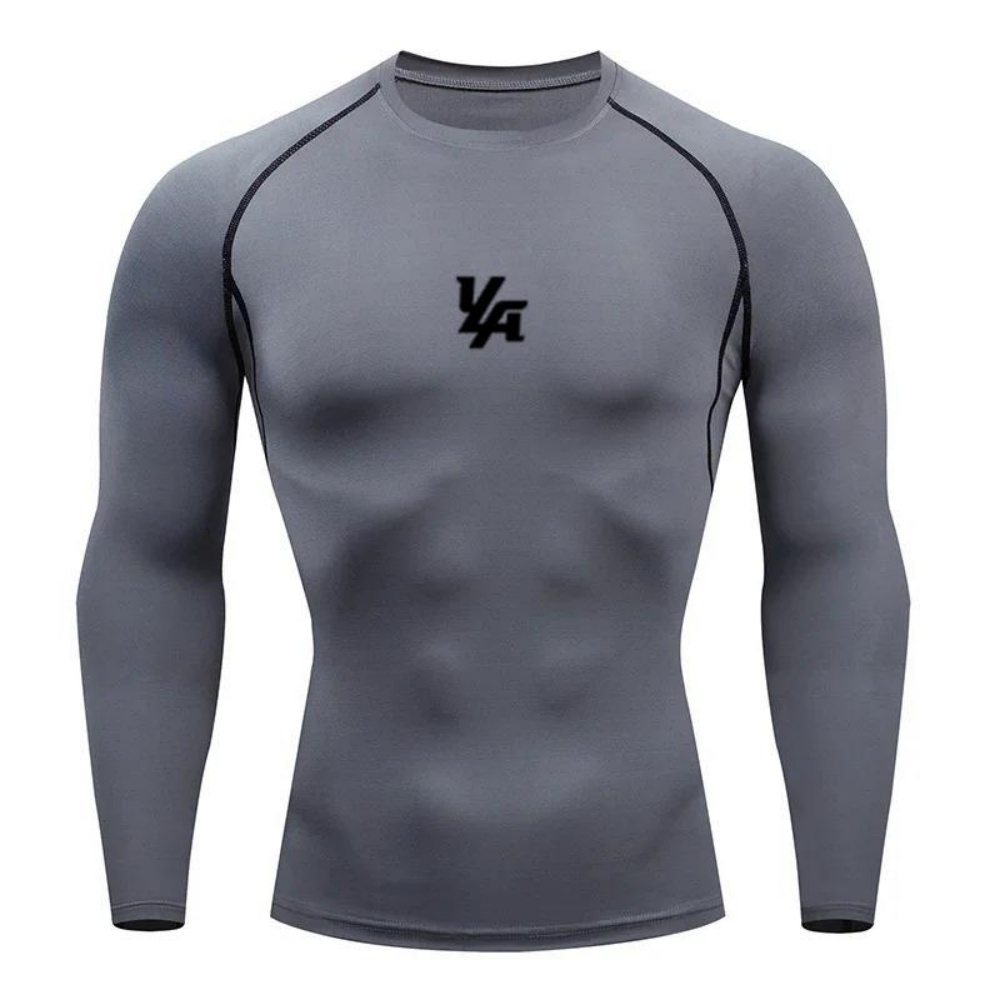 Yoga & Fitness Center - Herren Sport-Kompressions-Langarmshirt Elastisch Atmungsaktiv Fitness-Training Yoga