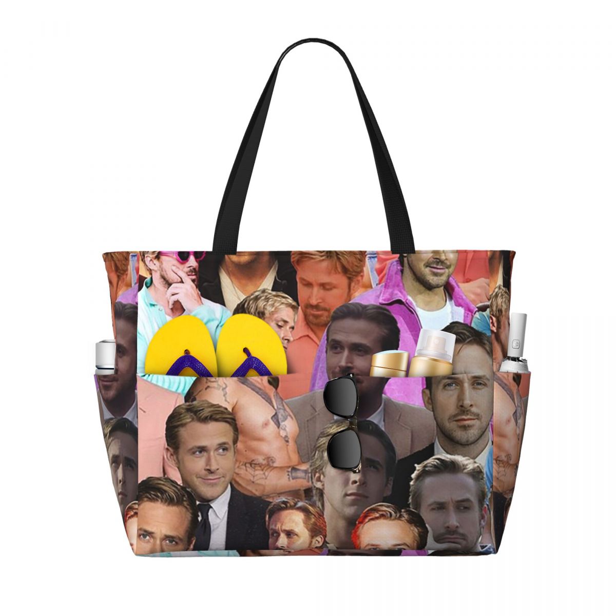 Yoga Fitness Gym Photos - Ryan Gosling Photo Collage Strandtasche, Sporttasche,