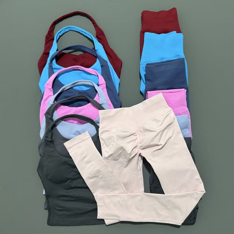 Yoga Fitness Kleidung - HISTELLO 2-teiliges Yoga-Set für Damen, nahtlos,