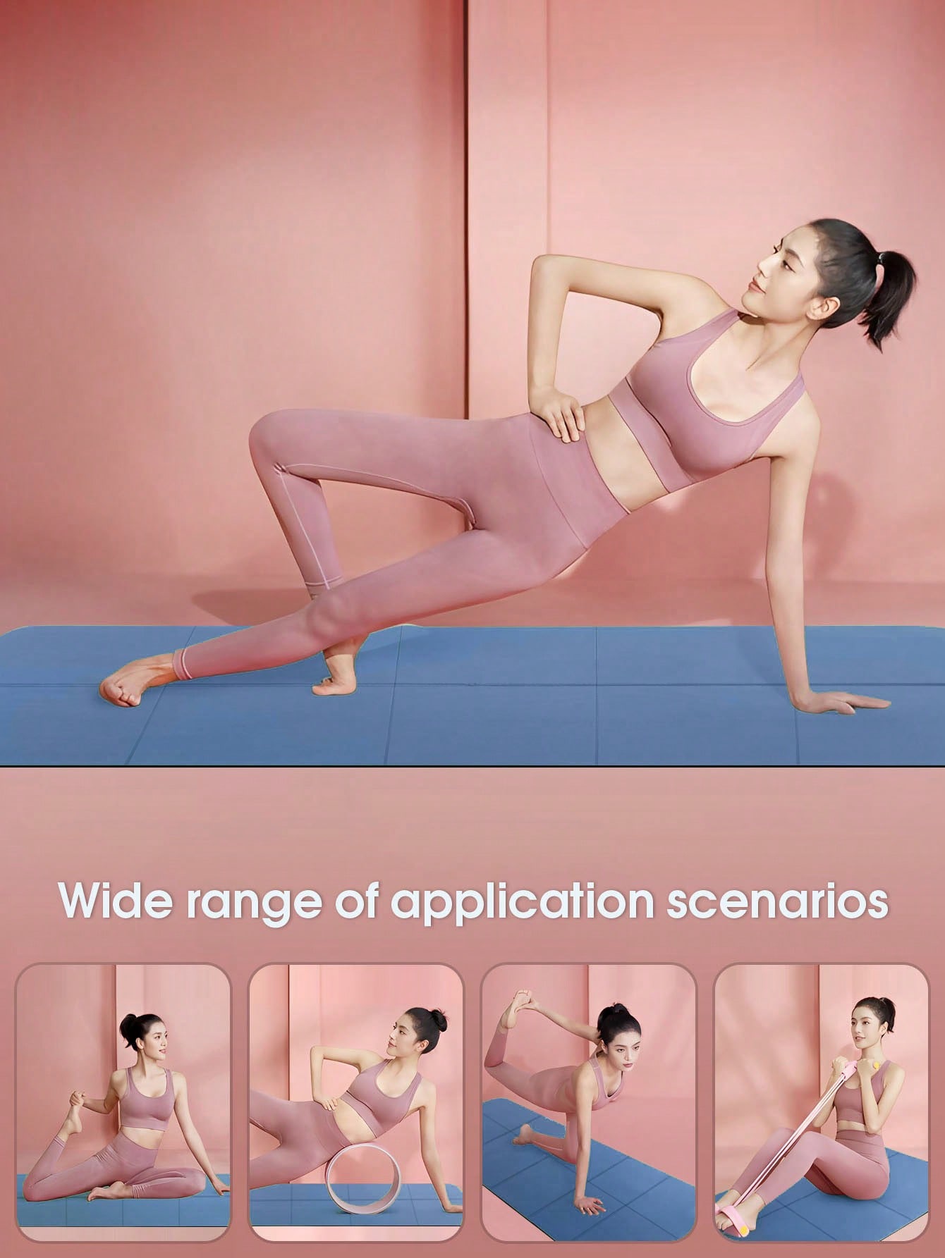 Thick Yoga Mat - Faltbare Yogamatte, dunkelblau, umweltfreundlich, EVA, faltbar,