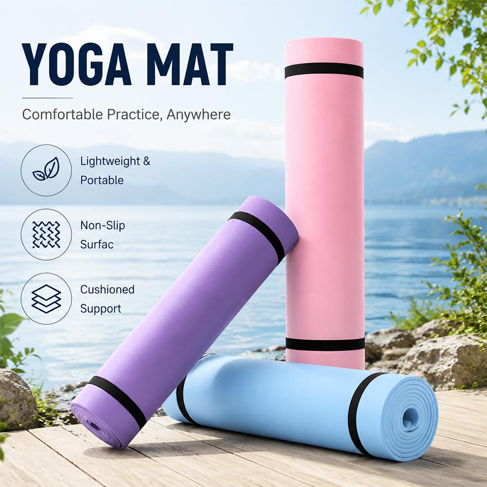 Thick Yoga Mat - 1/2 Stück dicke Yogamatte, rutschfeste Sport-Fitnessmatte,