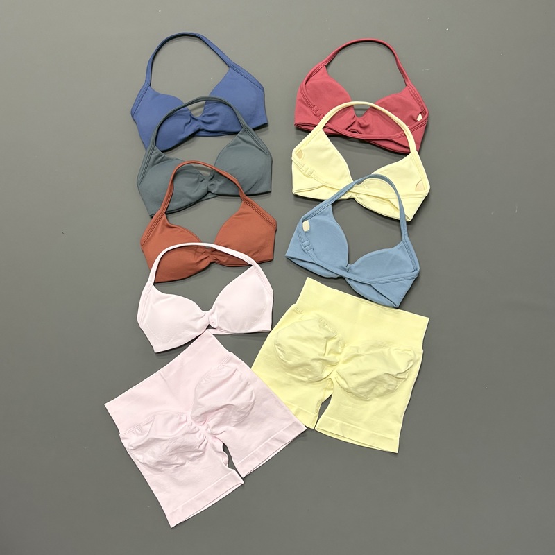 Yoga Fitness Kleidung - 2-teiliges HISTELLO Sportset für Damen, nahtloser