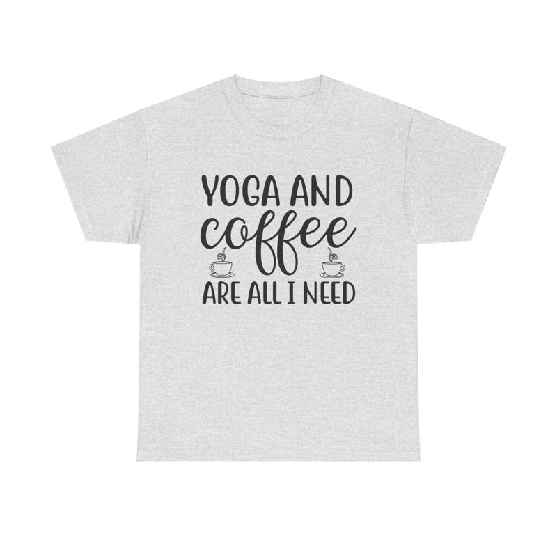 Yoga und Kaffee T-Shirt lustig – Yoga Fitness Quotes Bewertung und Preis