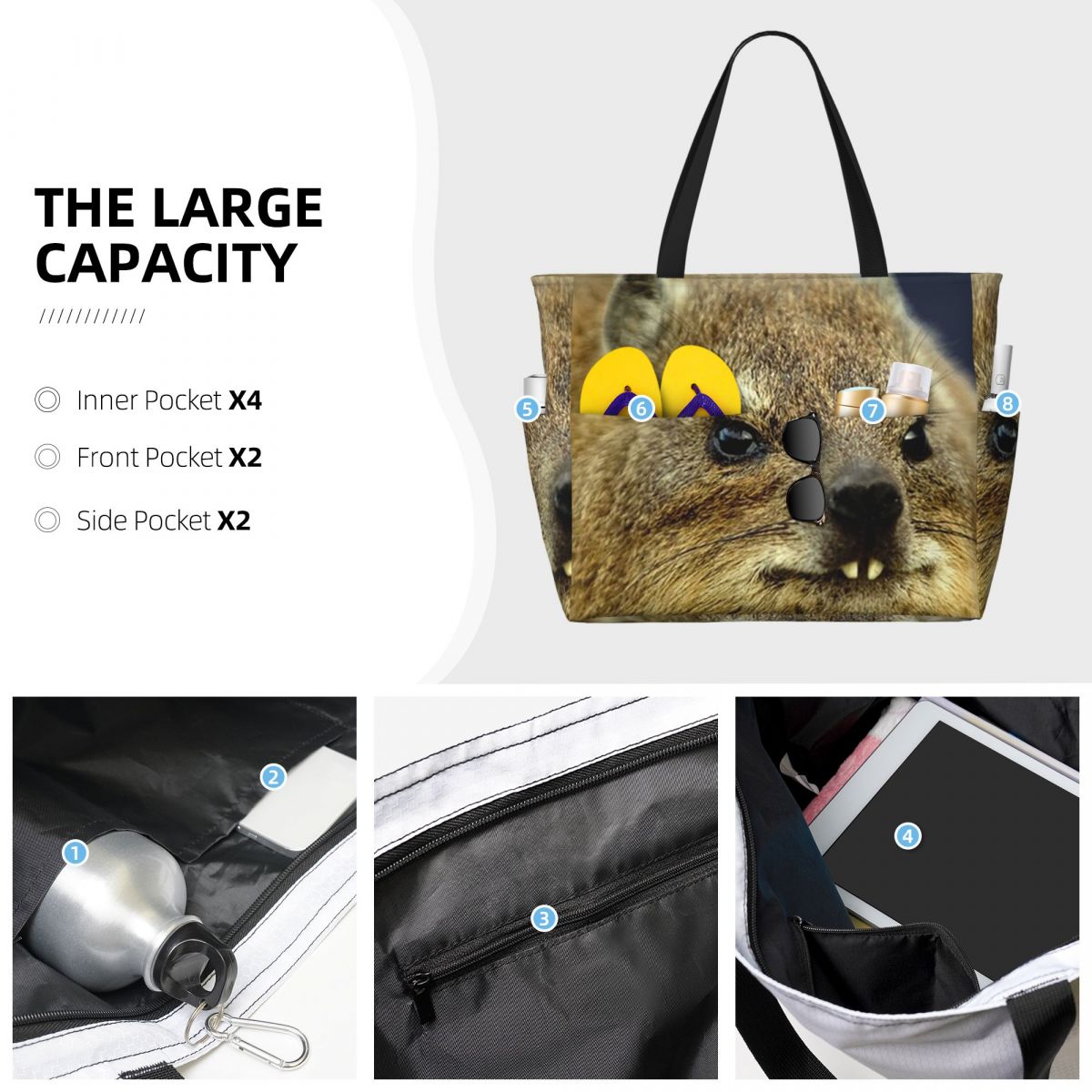 Rock Hyrax Photo Strandtasche, – Yoga Fitness Gym Photos Bewertung und Preis