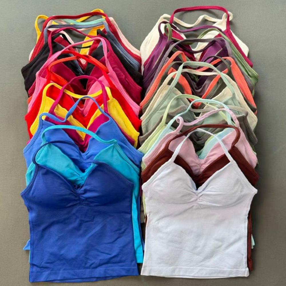 Damen-Gym-Tops mit Neckholder- – Yoga Fitness Com Bewertung und Preis