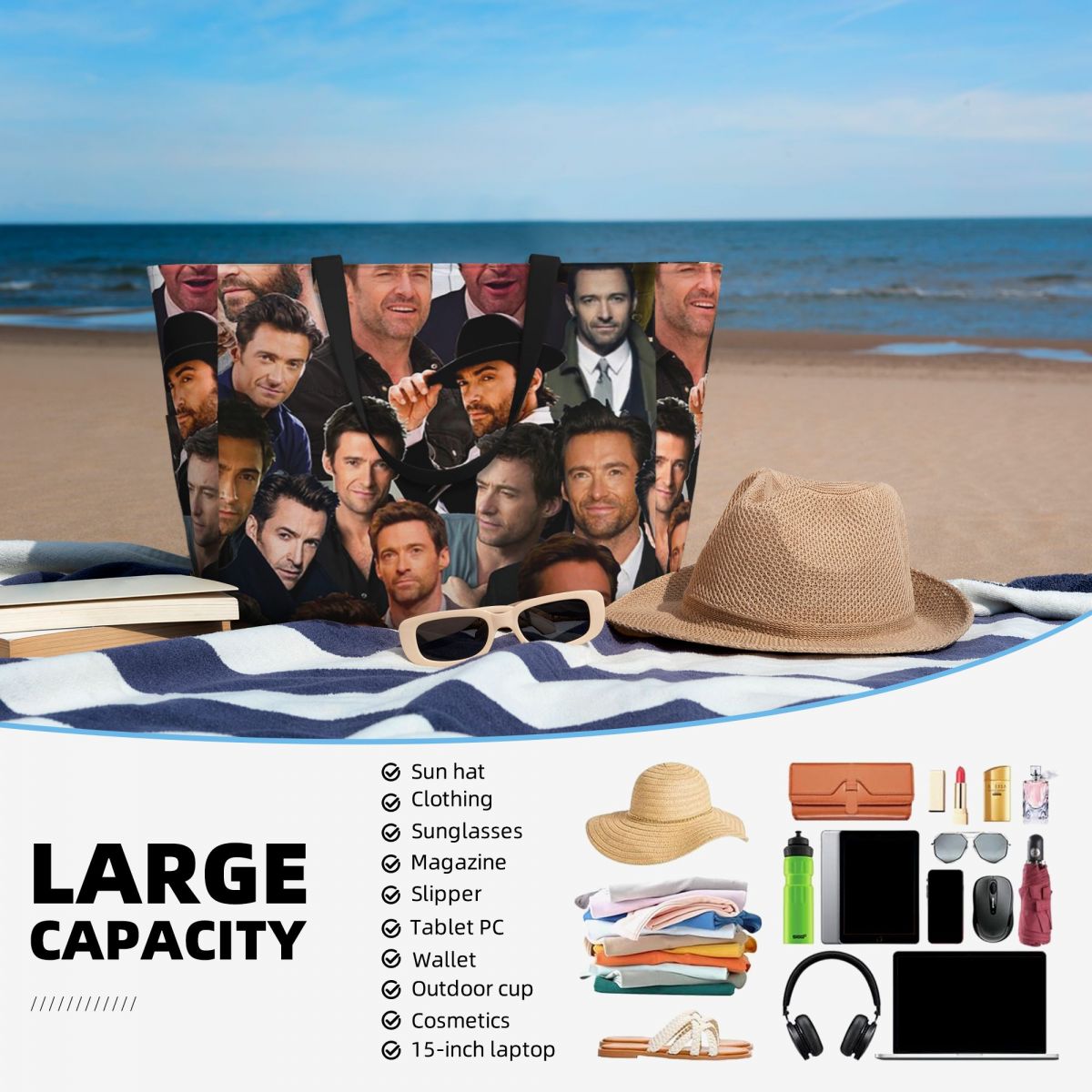 Hugh Jackman Photo Collage Str – Yoga Fitness Gym Photos Bewertung und Preis