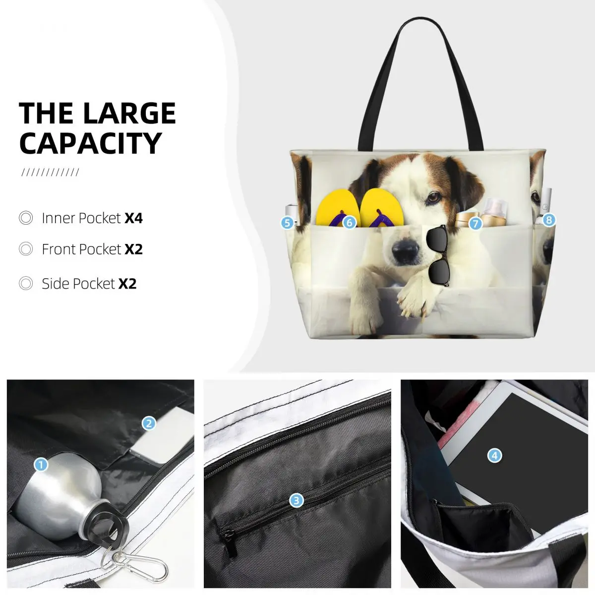 Strandtasche mit Hundemotiv, J – Yoga Fitness Gym Photos Bewertung und Preis